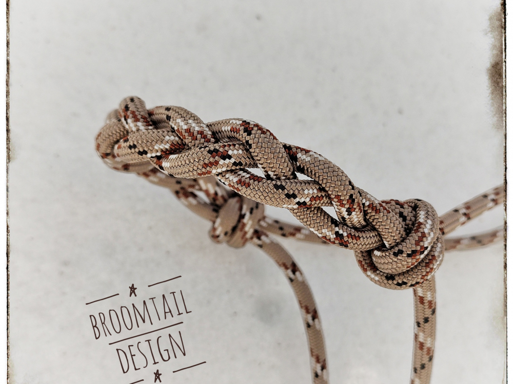 Tan Rope Halters Broomtail Design