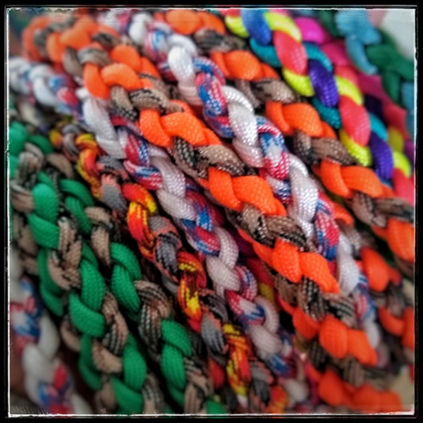 More Examples of Colors of Paracord Tie Strings