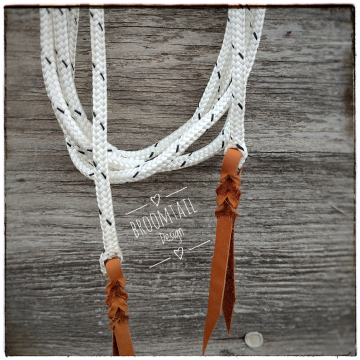 White w/ Black Simple Get-down Rope