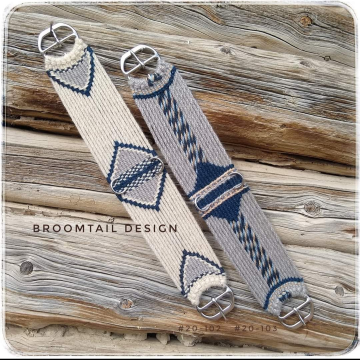 Mohair Navy and Grey Cinches